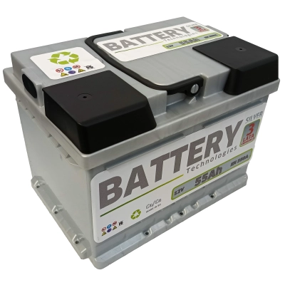 Akumulator Battery Technologies 55Ah 550A Silver
