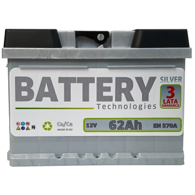 Akumulator Battery Technologies 62Ah 570A Silver