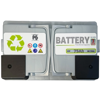 Akumulator Battery Technologies 75Ah 750A Silver