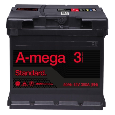 Akumulator A-mega 50Ah 390A STANDARD M3