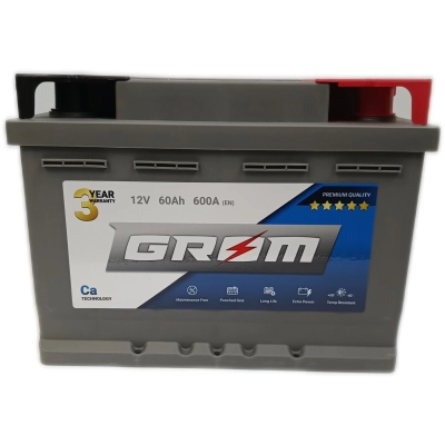 Akumulator Grom 60Ah 600A P+