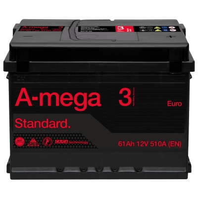 Akumulator A-mega 61Ah 510A STANDARD M3