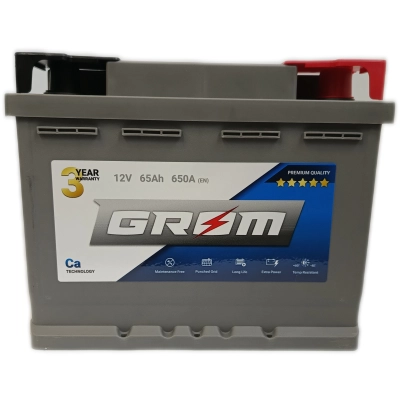 Akumulator Grom 65Ah 650A P+