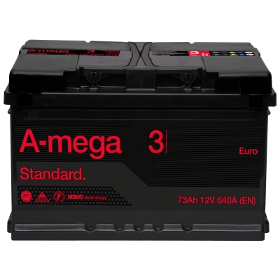 Akumulator A-mega 73Ah 640A STANDARD M3
