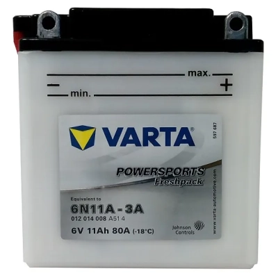 Varta 6N11A-3A 12V 12Ah 80A (122*61*135)  P+