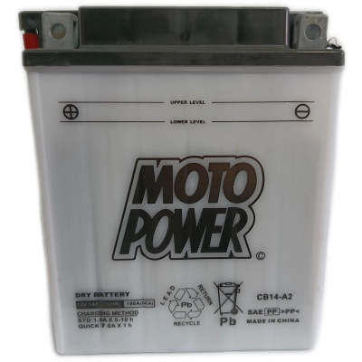 Motopower CB14-A2 14Ah 190A (133*91*165) L+