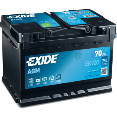 Akumulator EXIDE AGM EK700 12V 70Ah 760A