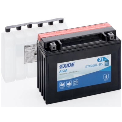 Akumulator motocyklowy EXIDE ETX24HL-BS 12V 21Ah 350A