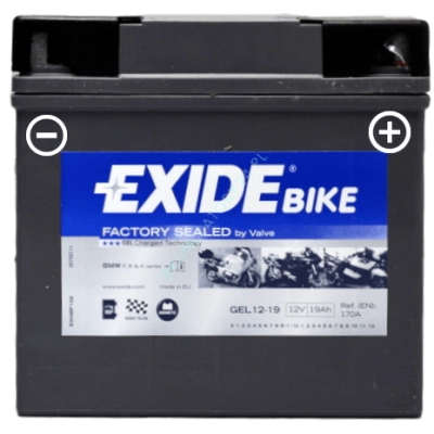 EXIDE GEL 12-19 12V 19Ah 170A (185*80*170) P+