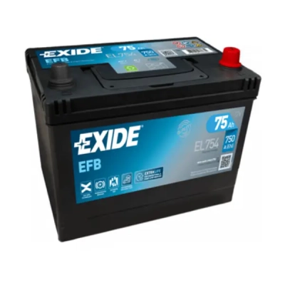Akumulator Exide EL754 12V 75Ah 750A EFB Japan P+