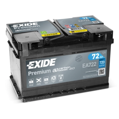 Akumulator EXIDE PREMIUM 72Ah 720A EA722