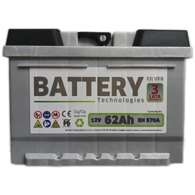 Akumulator Battery Technologies 62Ah 570A Silver
