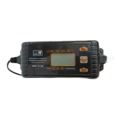 Ładowarka inteligentna MW-SC6B  12V/1A/3A/6A, 24V/1A/3A